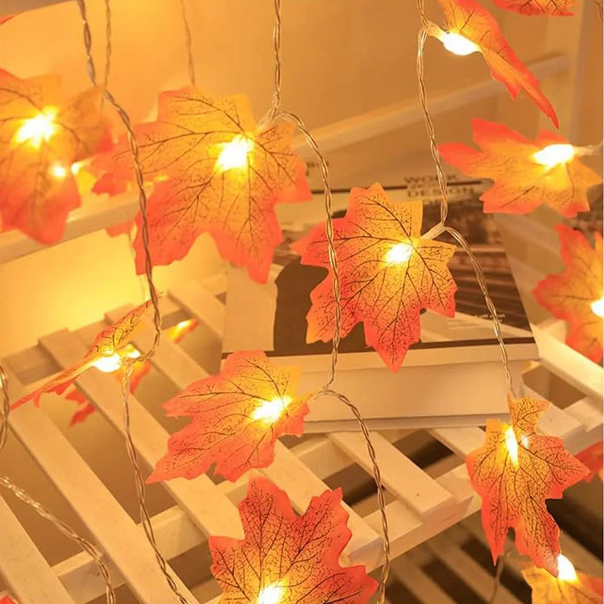 Maple leaves fall lights fall decor for home Christmas wedding party