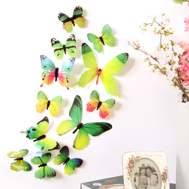 12Pcs 3d Butterflies Wall Sticker