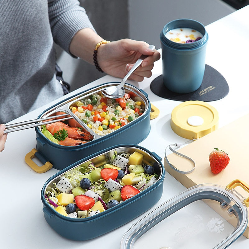 Stainless steel insulated lunch box for food storage school