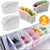 Adjustable storage box and removable drawer and rack for refrigerator