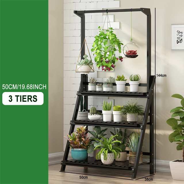 Plants Shelves 3 Floor Flowers Wooden Ladder Shelf Rack Storage Cabinets Indoor Outdoor Garden Furniture