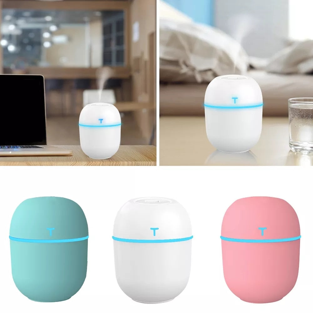 Humidifier Air Diffuser Essential Oil Car Purifier Makes Anion Aroma for Home Car with LED Nightlight