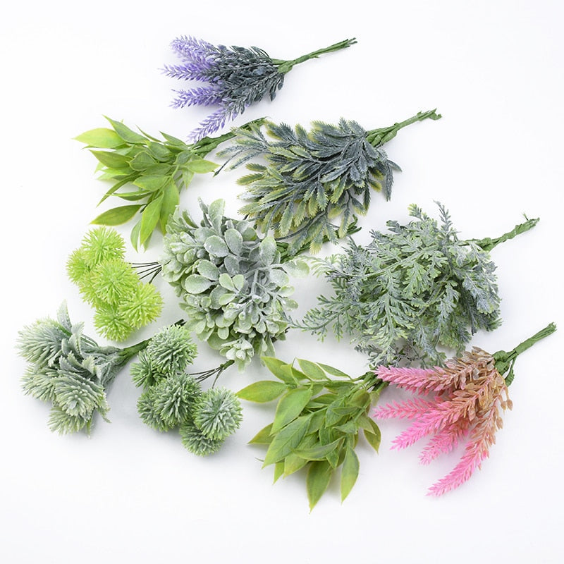 6pcs Plastic Floristics Artificial Plants