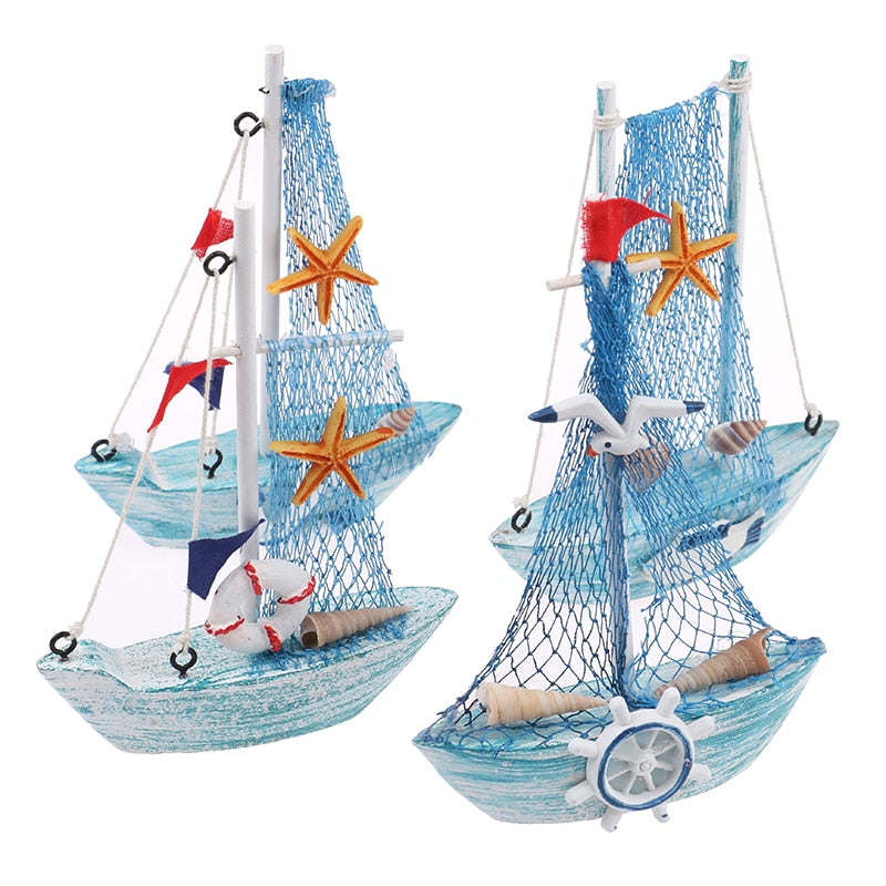 Blue wooden sailboat party decorations Home decoration