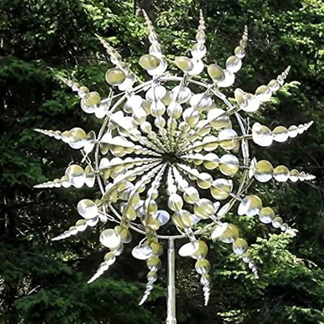 Unique And Magical Metal Windmill Outdoor